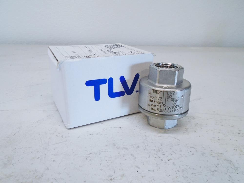 TLV 1/2" NPT Thermostatic Steam Trap LV21, Stainless Steel